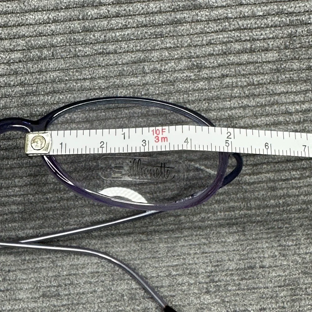 Silhouette SPX M 1946 Eyeglasses Purple Blue Oval Frames Austria 47-15-140
